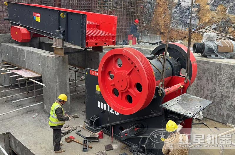 破碎生產線安裝現場